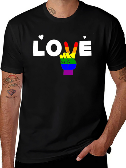 Camiseta Negra Love LGBTQ+ con Diseño Único