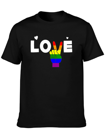Camiseta Negra Love LGBTQ+ con Diseño Único