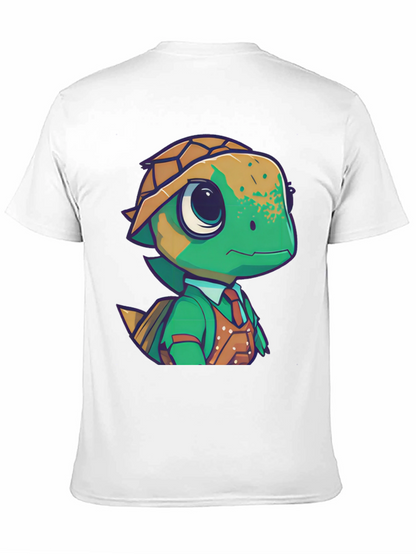 Camiseta Negra con Diseño de Tortuga Elegante