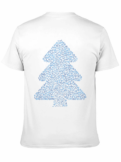 Camiseta Hombre Árbol Binario Navideño