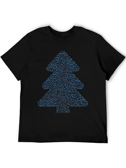 Camiseta Hombre Árbol Binario Navideño