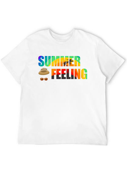 Camiseta Negra con Diseño de Verano