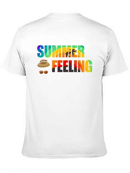 Camiseta Negra con Diseño de Verano