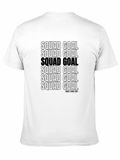 Camiseta Negra Squad Goal - Diseño Moderno