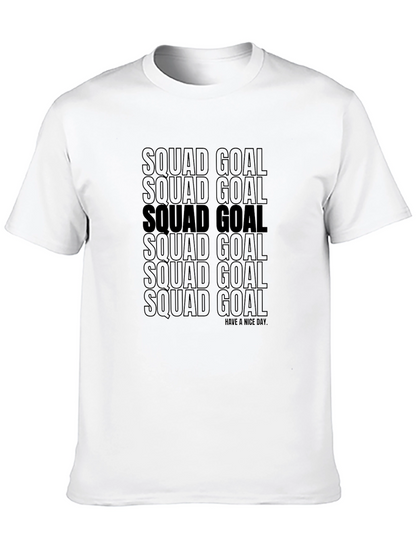 Camiseta Negra Squad Goal - Diseño Moderno