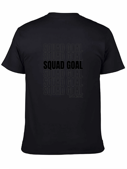 Camiseta Negra Squad Goal - Diseño Moderno