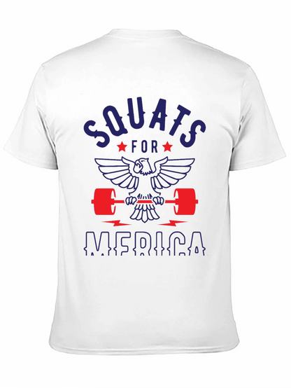 Camiseta Hombre: Squats for America - Negra