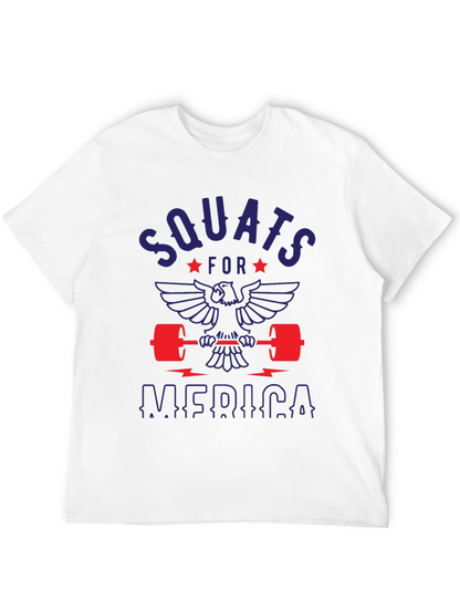 Camiseta Hombre: Squats for America - Negra