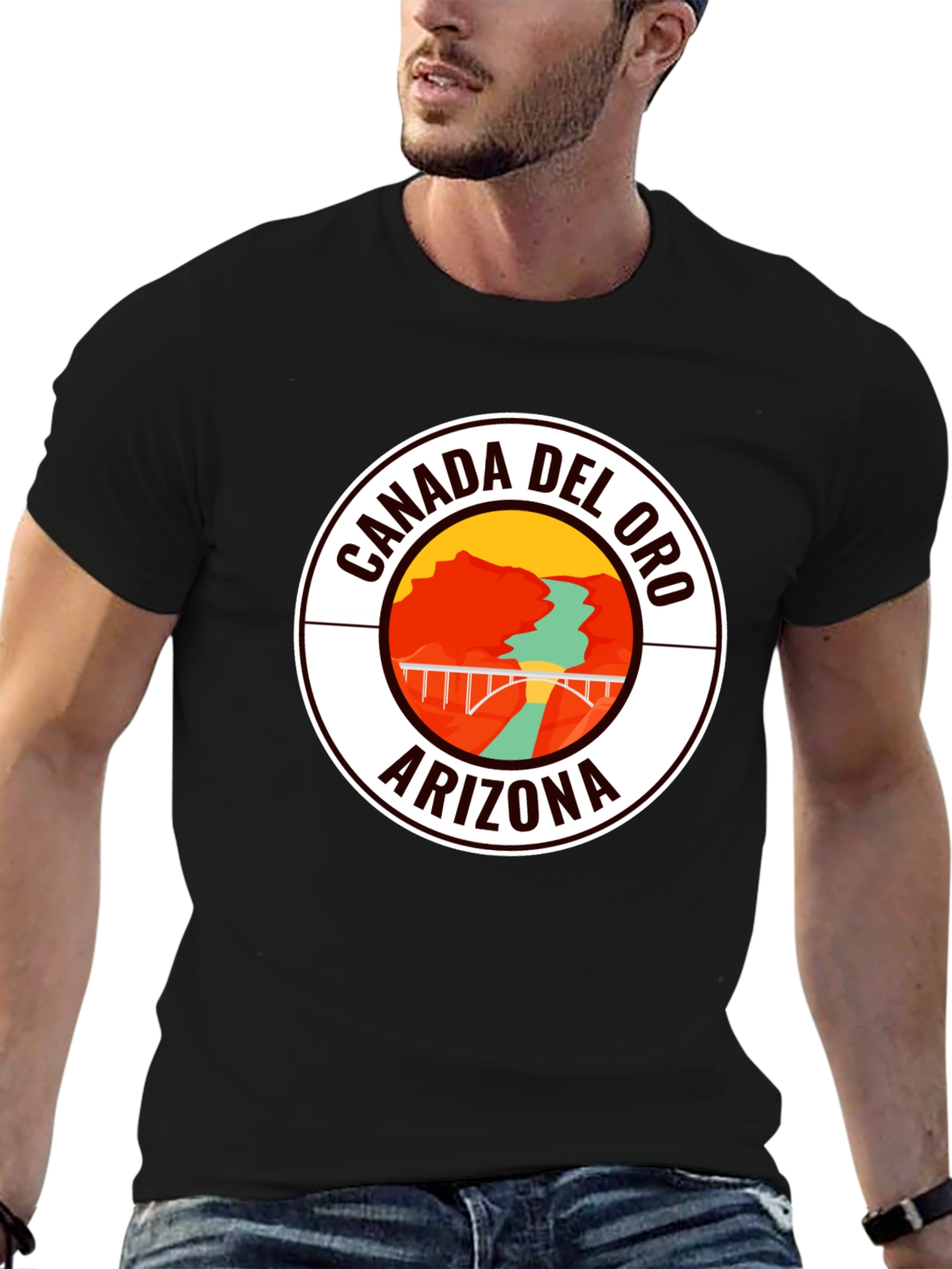 Camiseta Negra Cañada del Oro Arizona