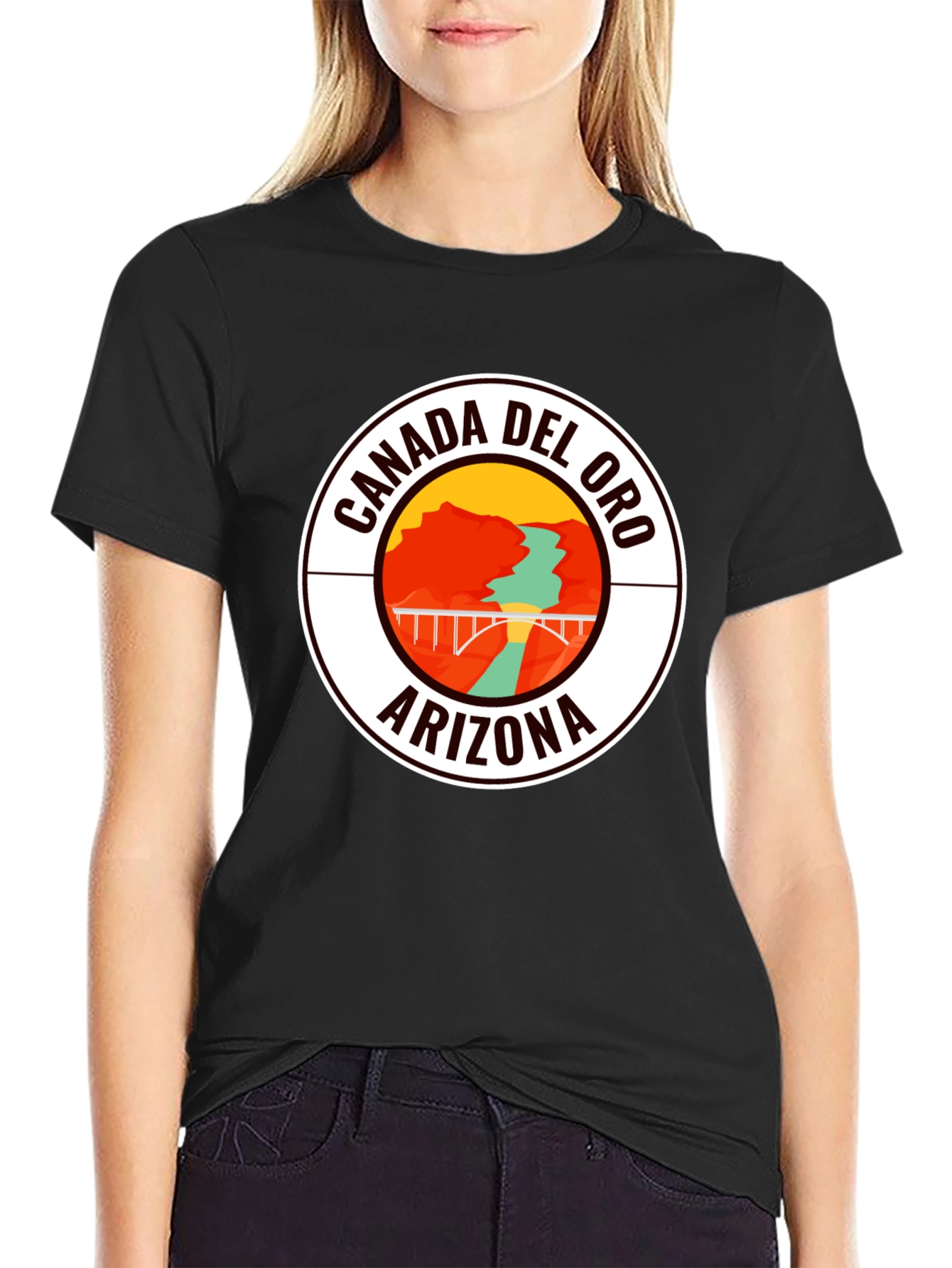 Camiseta Negra Cañada del Oro Arizona