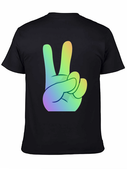Camiseta Negra Peace & Love Hombre
