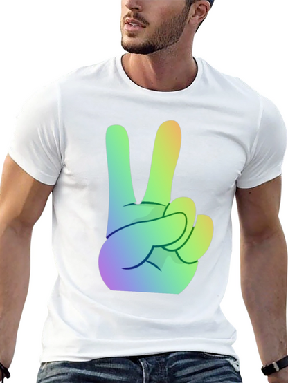 Camiseta Negra Peace & Love Hombre