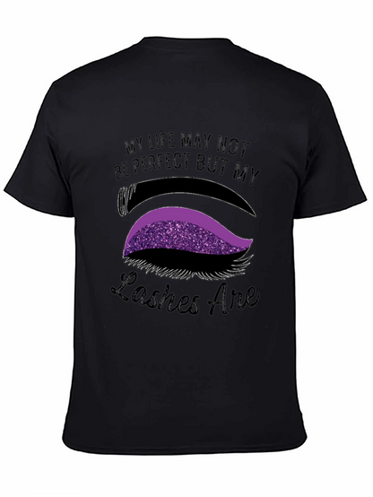 Camiseta Negra My Lashes Are: Estilo y Humor