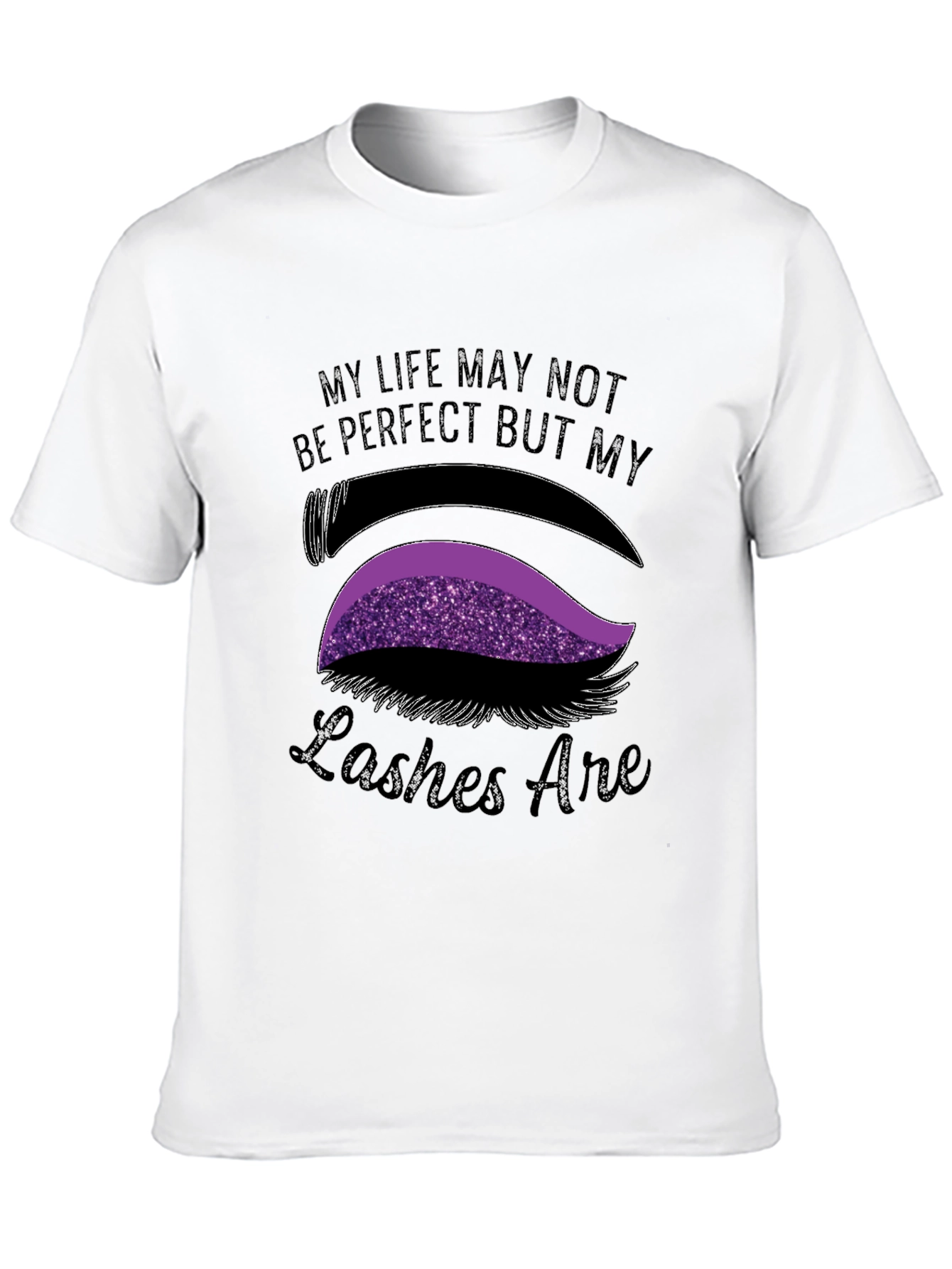 Camiseta Negra My Lashes Are: Estilo y Humor