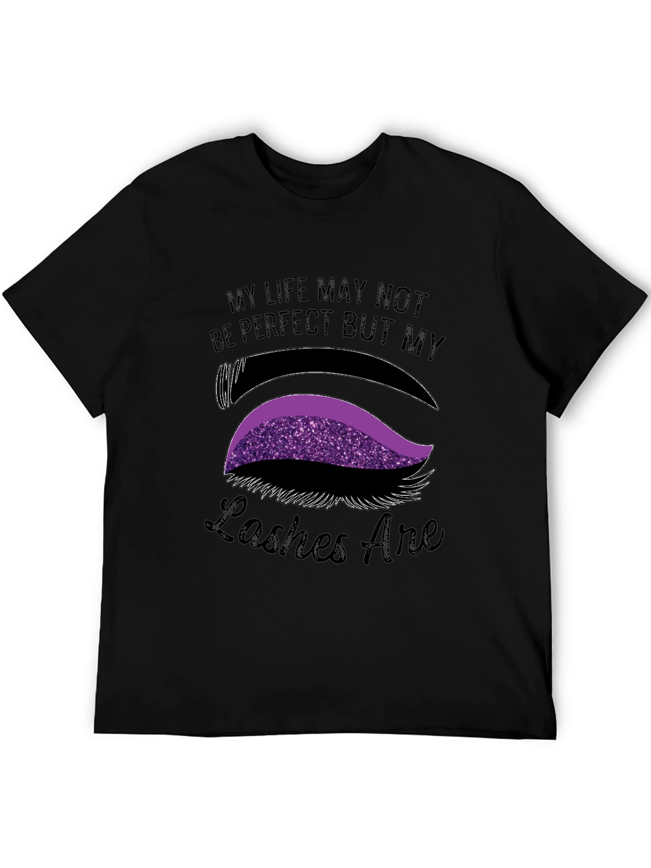 Camiseta Negra My Lashes Are: Estilo y Humor
