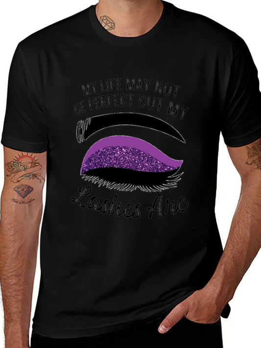 Camiseta Negra My Lashes Are: Estilo y Humor