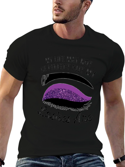 Camiseta Negra My Lashes Are: Estilo y Humor
