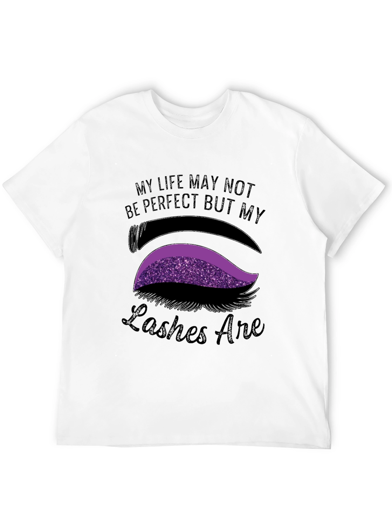 Camiseta Negra My Lashes Are: Estilo y Humor