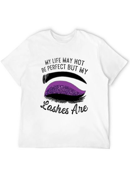 Camiseta Negra My Lashes Are: Estilo y Humor