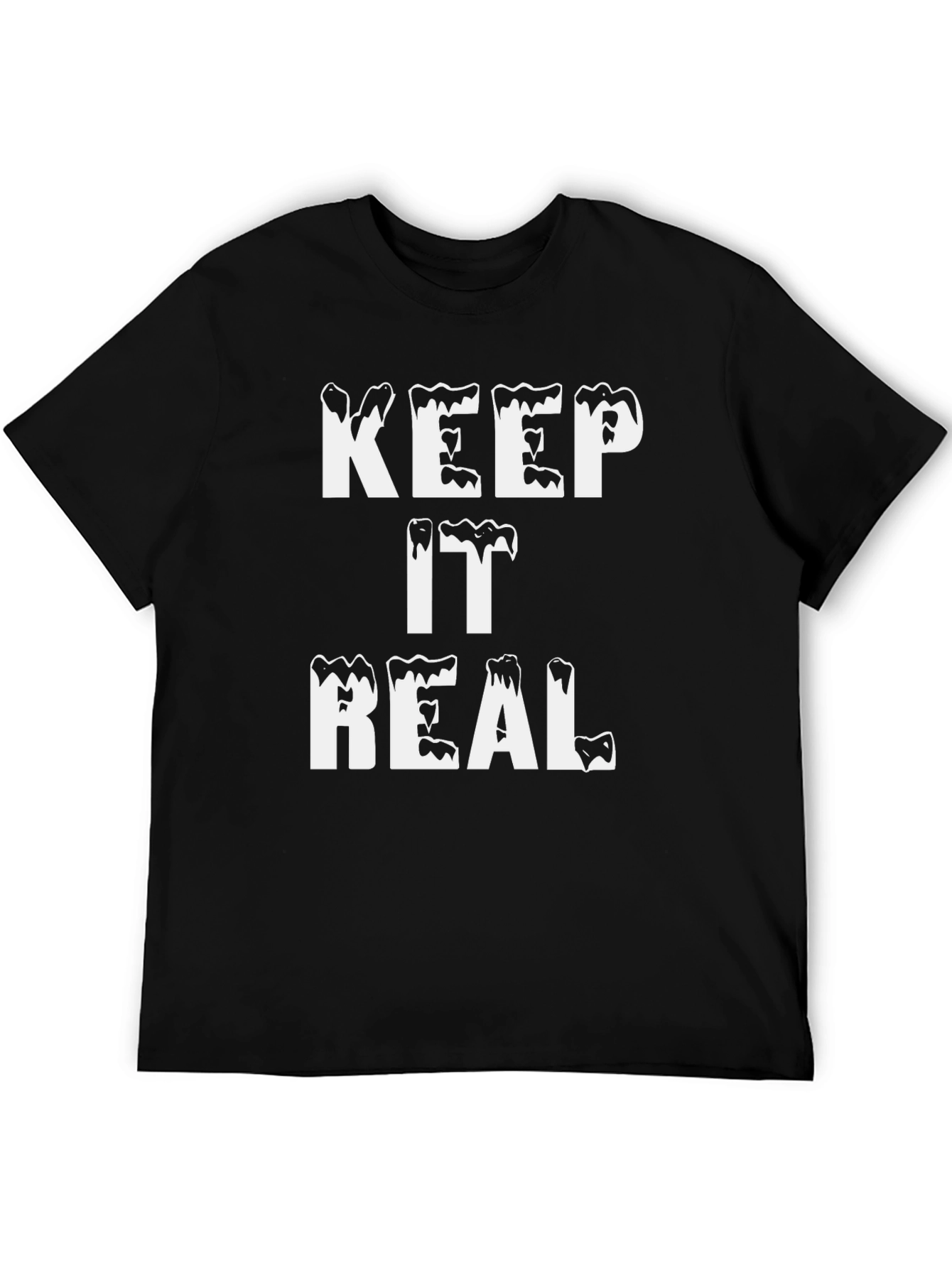 Camiseta Negra Keep It Real con Estilo Único