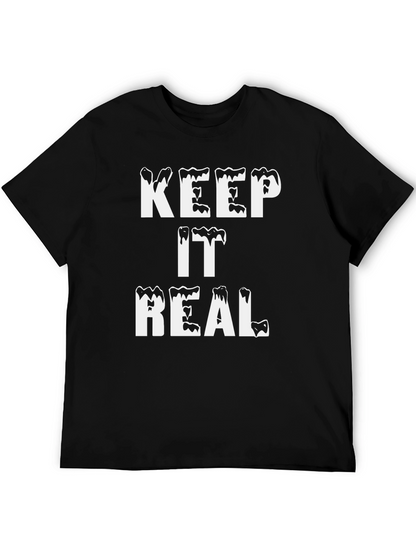 Camiseta Negra Keep It Real con Estilo Único