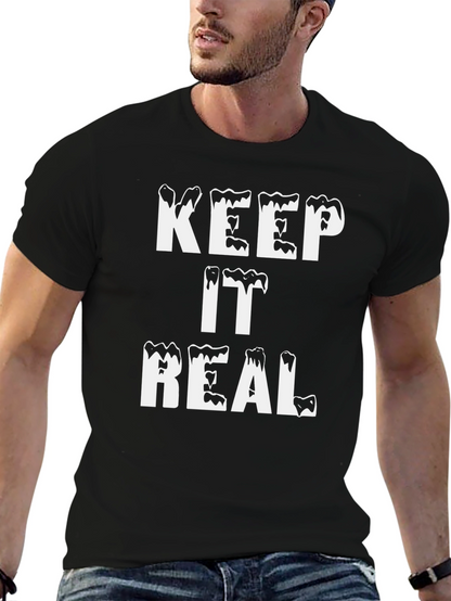 Camiseta Negra Keep It Real con Estilo Único