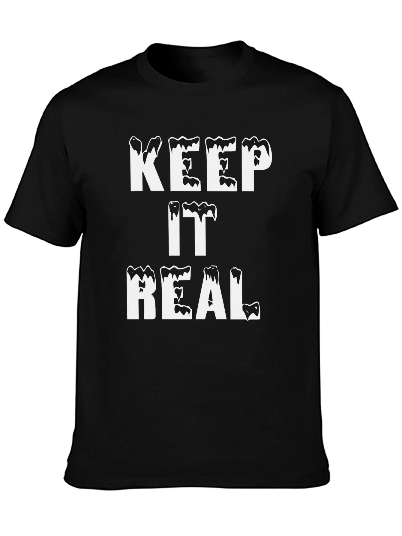 Camiseta Negra Keep It Real con Estilo Único