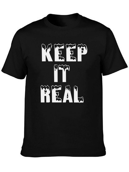 Camiseta Negra Keep It Real con Estilo Único