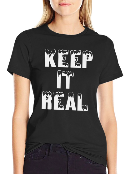 Camiseta Negra Keep It Real con Estilo Único