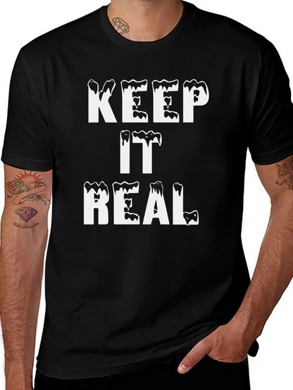 Camiseta Negra Keep It Real con Estilo Único