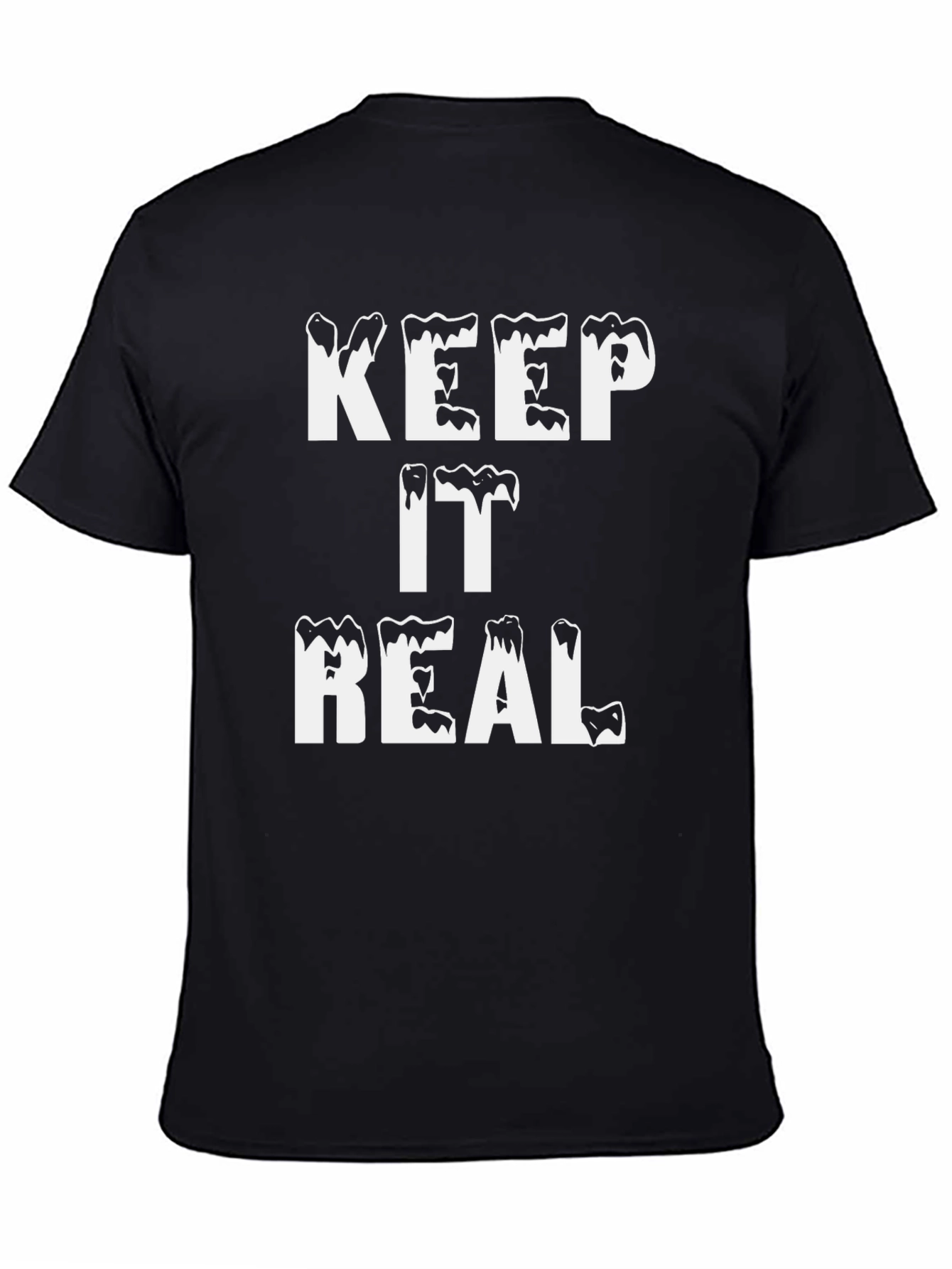 Camiseta Negra Keep It Real con Estilo Único