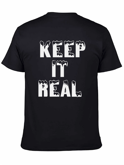 Camiseta Negra Keep It Real con Estilo Único