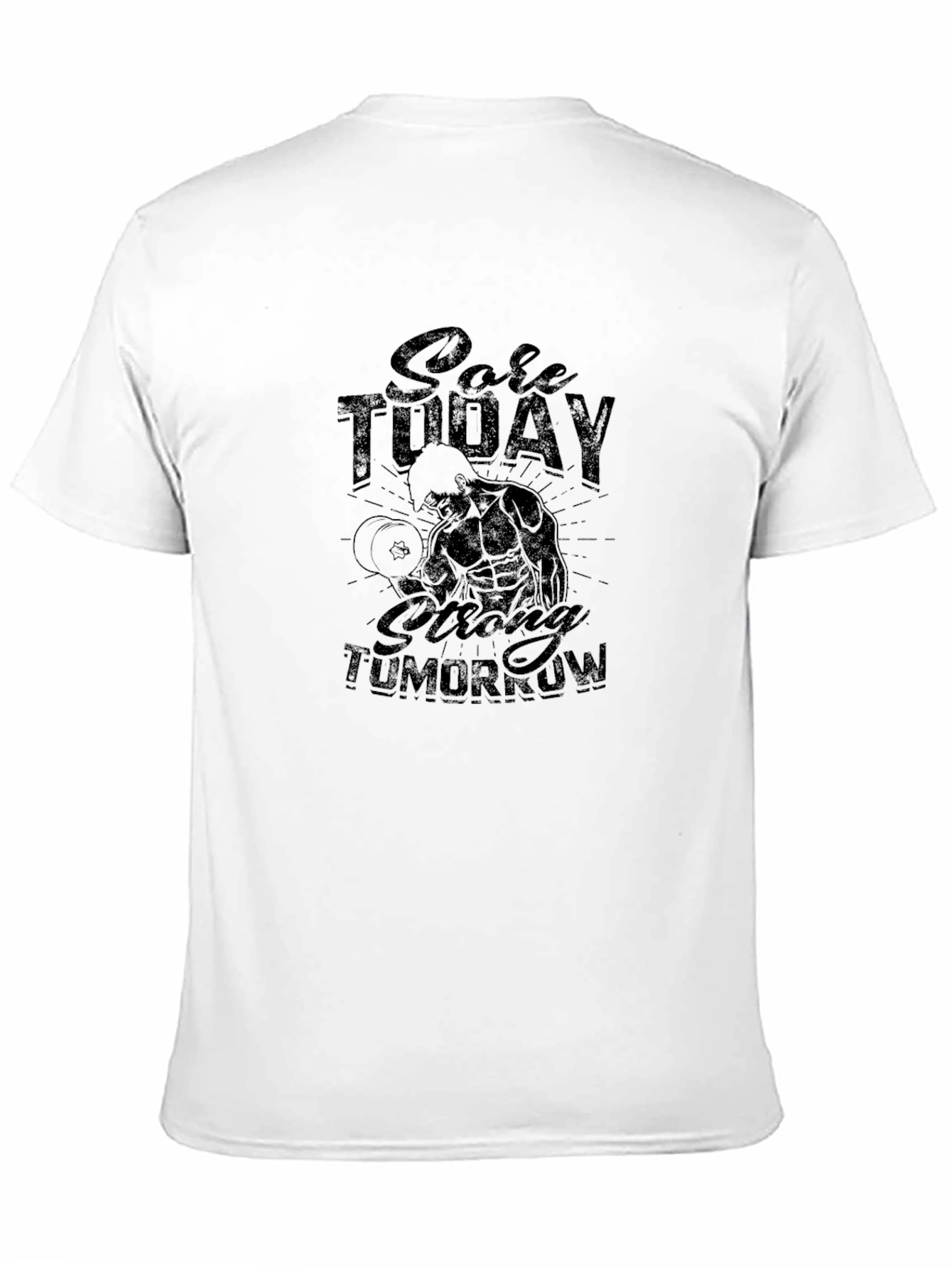 Camiseta Negra Sore Today Strong Tomorrow Fitness
