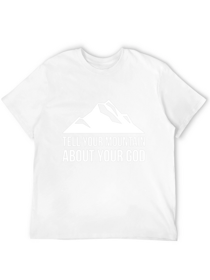 Camiseta Negra: Dile a tu Montaña Sobre tu Dios
