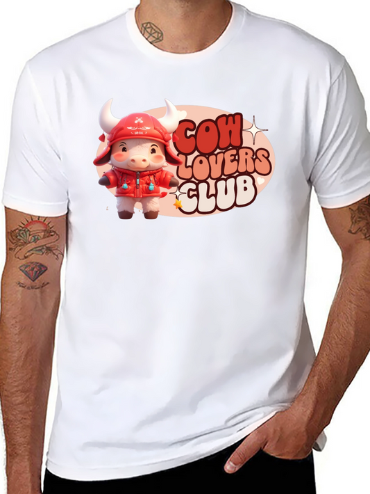 Camiseta Negra Cow Lovers Club Divertida