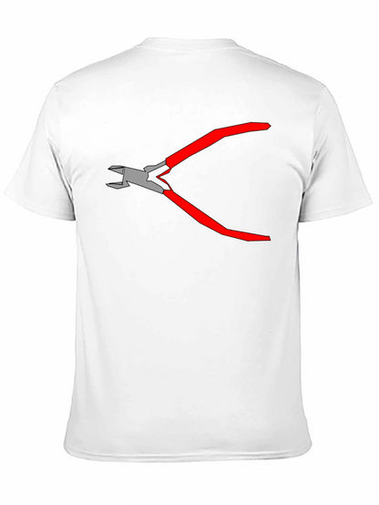 Camiseta Negra con Diseño de Alicates Gráficos