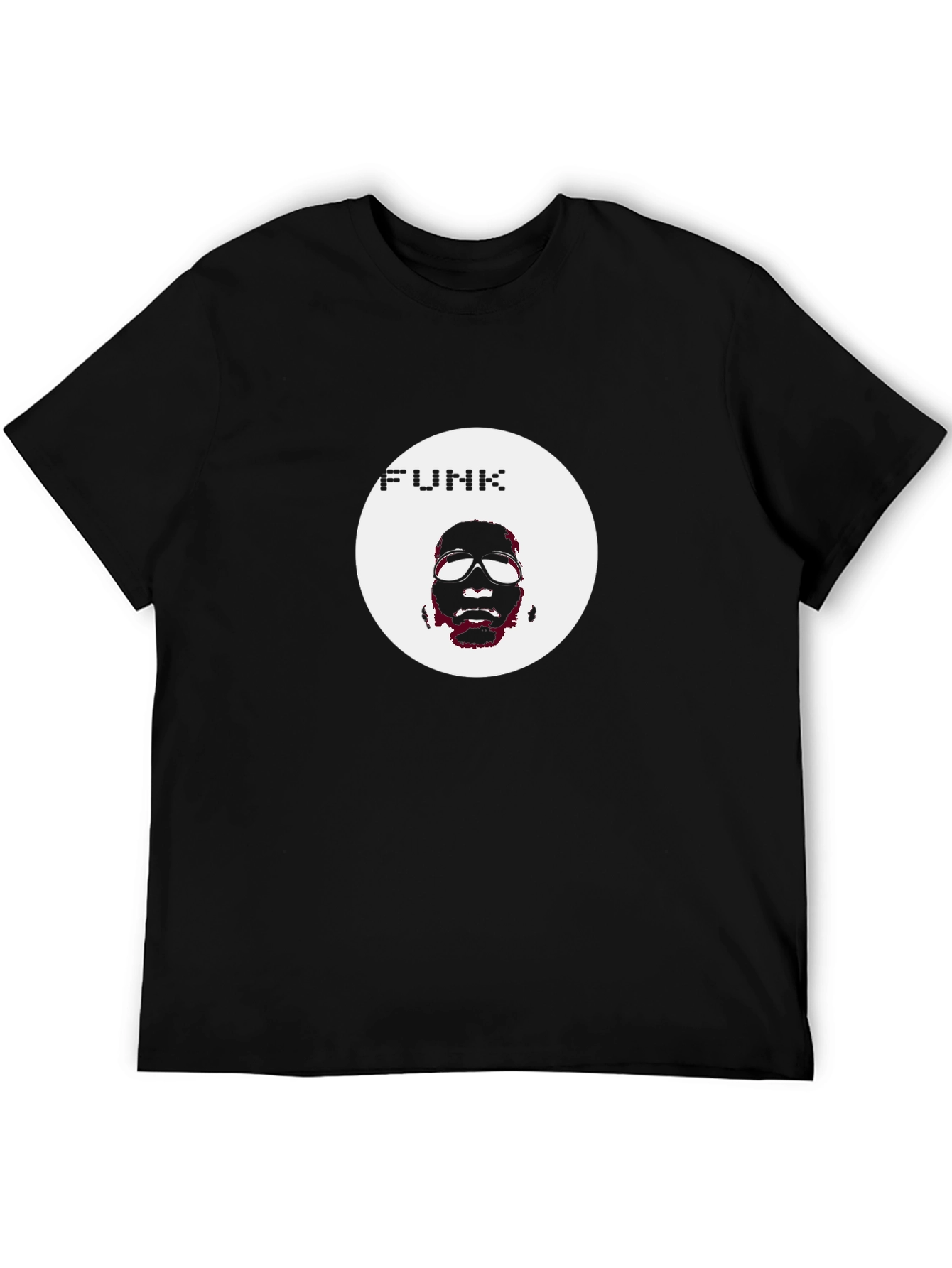 Camiseta Negra Funk Diseño Circular