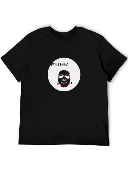 Camiseta Negra Funk Diseño Circular