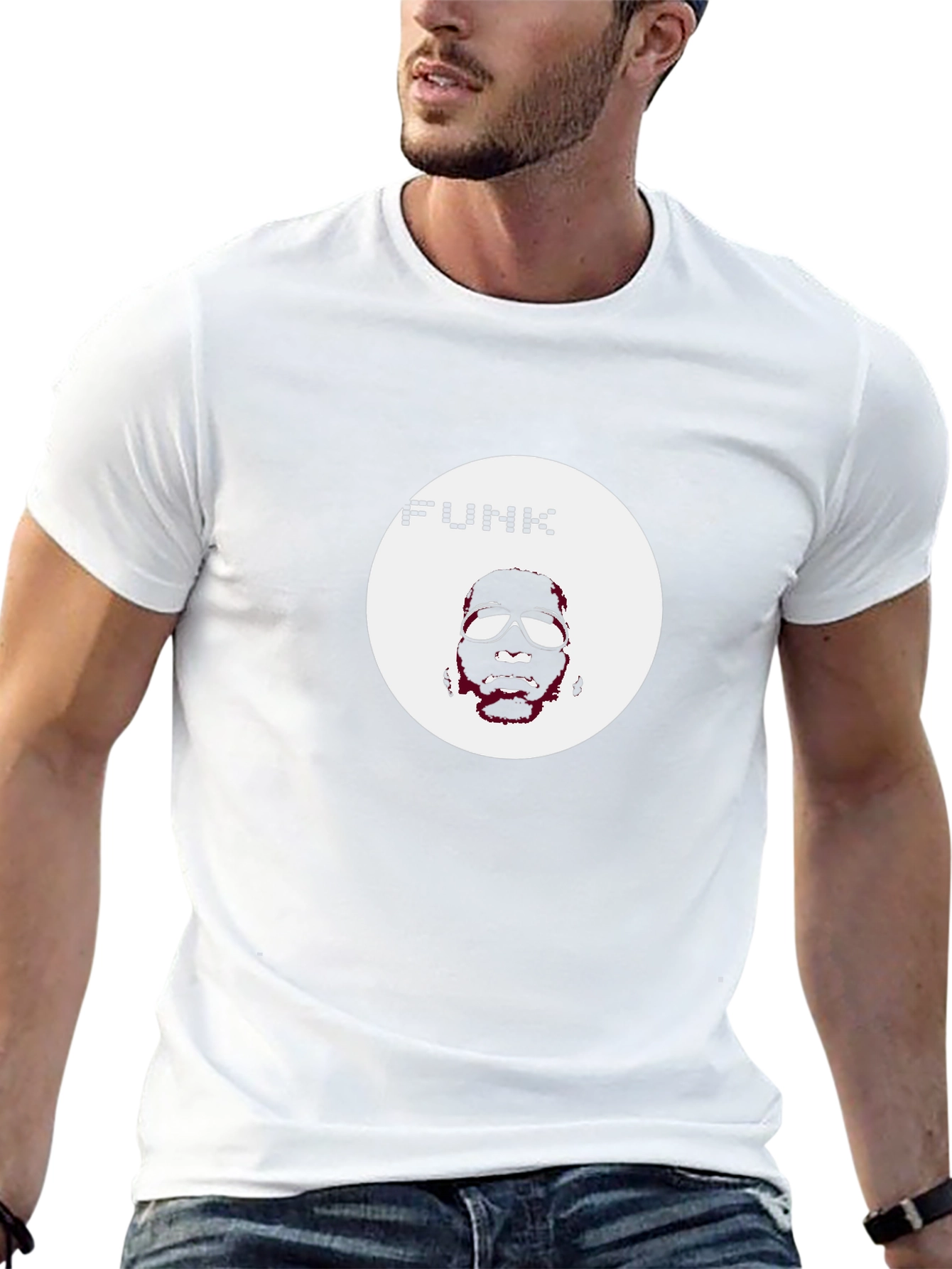Camiseta Negra Funk Diseño Circular
