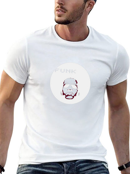 Camiseta Negra Funk Diseño Circular