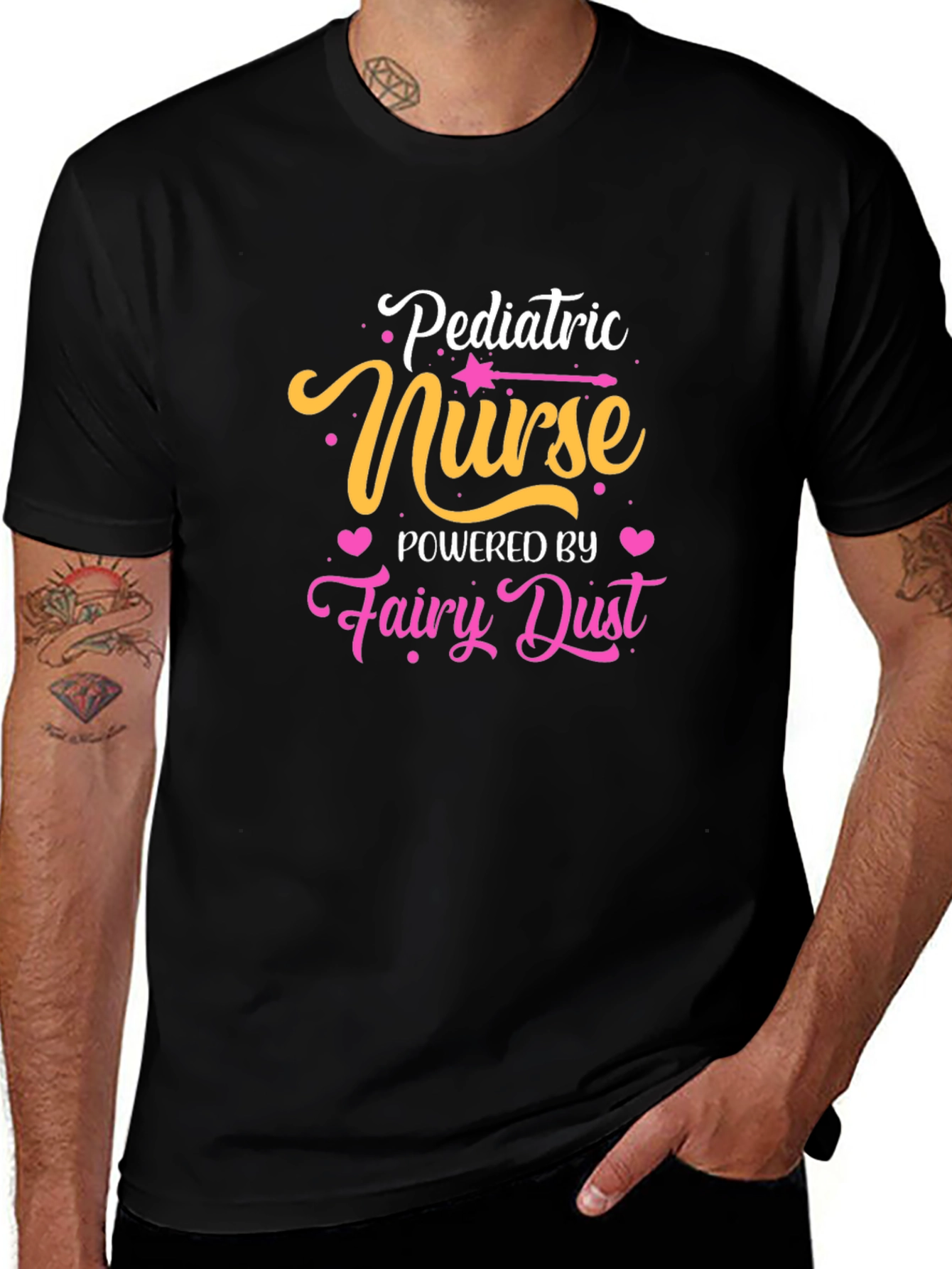Camiseta Negra Pediatric Nurse
