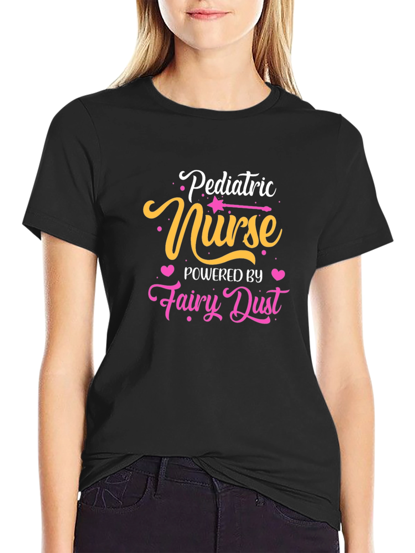 Camiseta Negra Pediatric Nurse