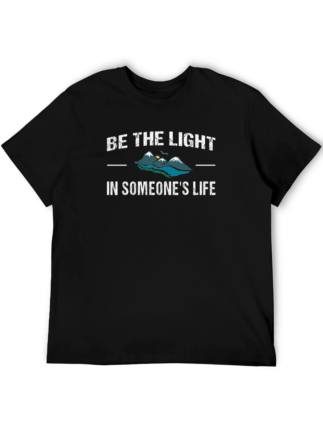 Camiseta Negra Sé la Luz Inspiradora