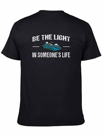Camiseta Negra Sé la Luz Inspiradora