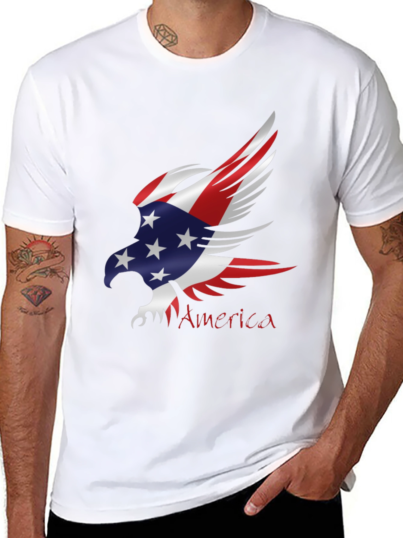 Camiseta Negra Águila Americana