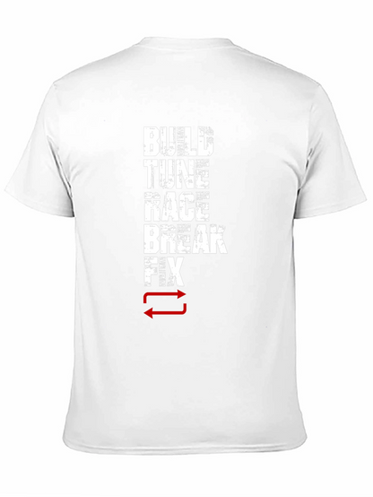 Camiseta Negra de Algodón para Amantes del Motor