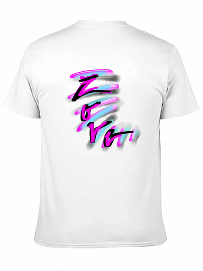 Camiseta Negra con Diseño Abstracto Neón