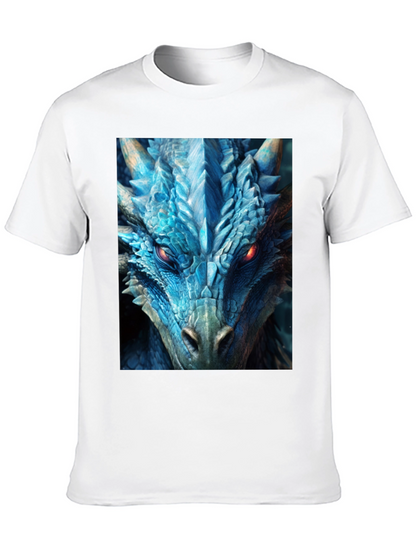 Camiseta Negra Dragón Azul Intenso