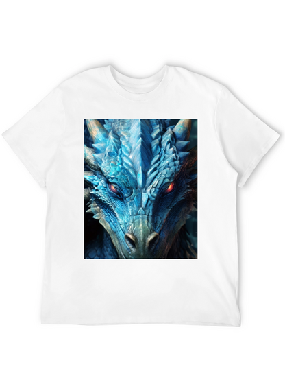 Camiseta Negra Dragón Azul Intenso