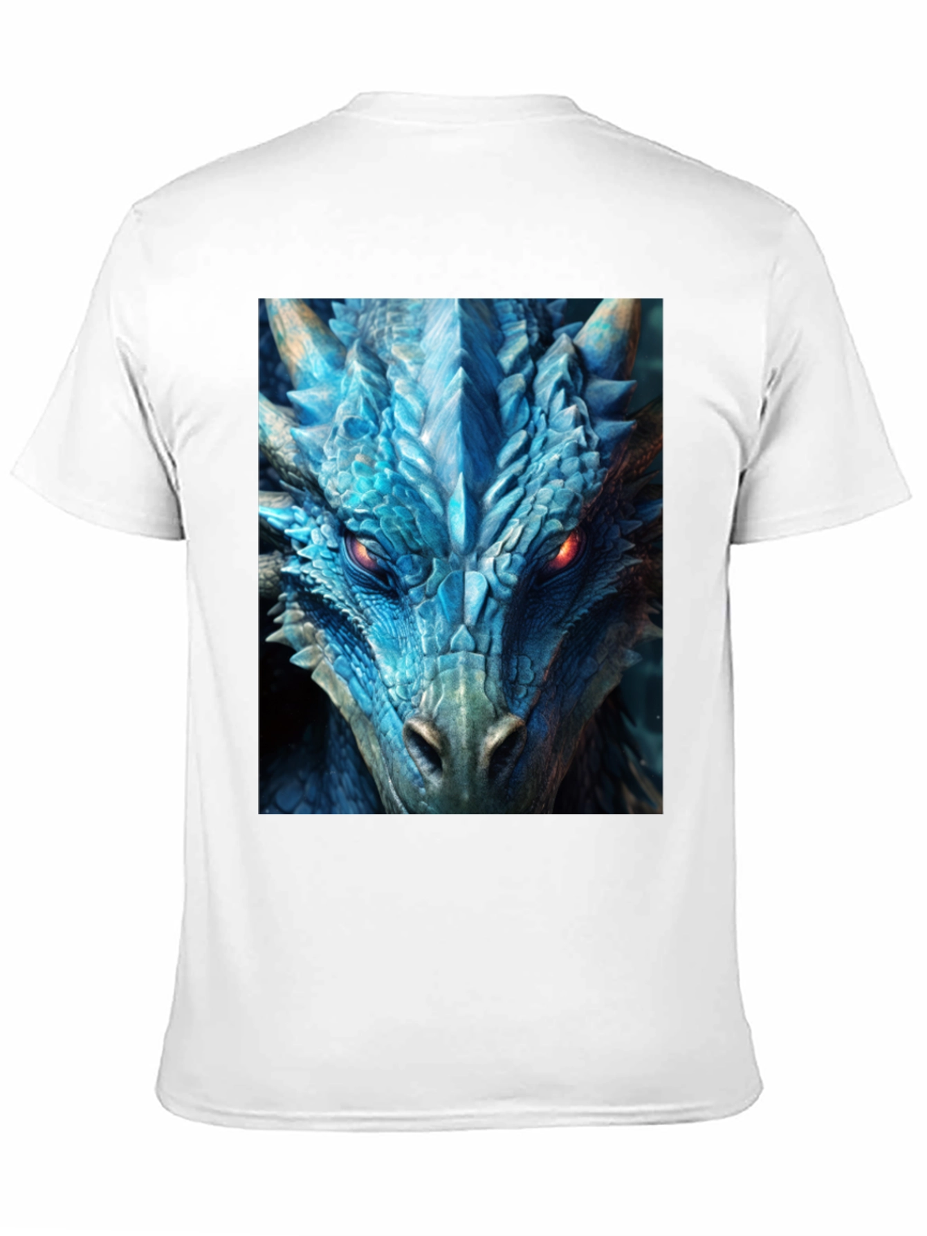 Camiseta Negra Dragón Azul Intenso